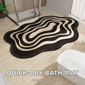 Alfombra de Baño de Poliéster Antideslizante Súper Absorbente de Forma Especial, Alfombra de Secado Rápido para Baño y Ducha, para Uso en el Hogar, la Oración y el Automóvil - Product Image 2