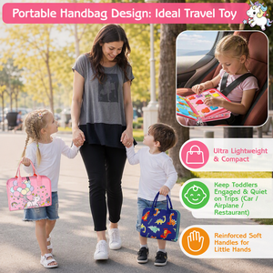 Tablero de Actividades para Bebés, Juguetes Montessori, Juguete Educativo de Aprendizaje, Juguetes para Autismo, Tablero de Actividades Portátil de Fieltro para Niños Pequeños - Product Image 4