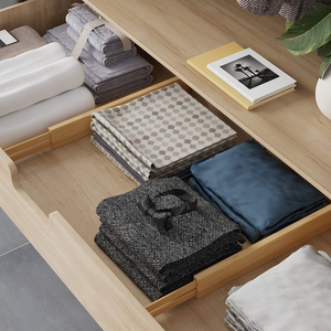 Contenedores de almacenamiento de bambú ajustables al mejor precio, divisores de cajón extensibles para vajilla, ropa, zapatos, herramientas, joyería - Product Image 3