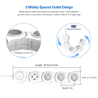 3/4/5/6 prises, Ports de charge 2usb/4usb, Protection contre les courts-circuits, Protection contre les surtensions, Extension de prise, multiprise universelle