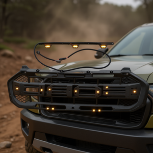 Kit de luces LED para parrilla, color ámbar, 12 V, conectar y usar, para Ford Ranger estilo Raptor D0100HE1XRY - Product Image 2