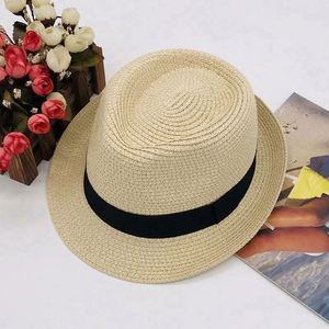 Spring and Autumn Cheap Children Kid Rock <b>Straw</b> Fedora <b>Hats</b> for Outdoor Sports - Product Image 6