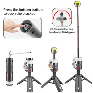 Outdoor Telescopic Light <b>Rechargeable</b> USB-C LED <b>Flashlight</b> With Remote Control Hook And Ground Stake - Product Image 2