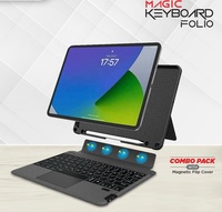 Grosir Pabrik OEM/ODM Keyboard Case Metal Nirkabel USB-C Lepas Pasang Baru dengan Lampu Latar RGB untuk iPad Air 11'' 2024 Ultra Tipis