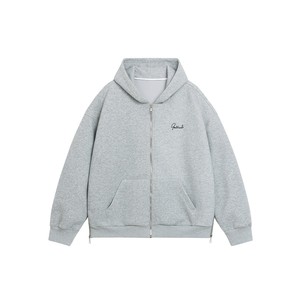 <b>Black</b> Zip Up Hooded Sweatshirt <b>Men</b> Cotton Blend Fleece Hoodie Streetwear Track Top for Autumn - Product Image 4