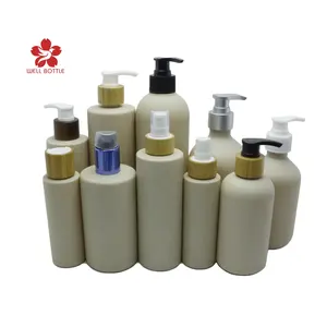 Eco Vriendelijke Custom Tarwe Stro Biologisch Afbreekbaar Plastic Verpakking Cosmetische Zalfpotje Olie Shampoo Lotion Fles WS-888B