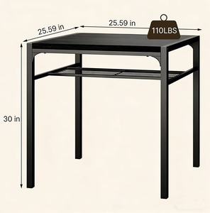 Meilleures ventes : Ensemble 3 pièces avec 2 chaises pour appartement de petite taille, cuisine, salle à manger, table de cuisine gain de place - Product Image 2