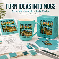 Taza de Café de Cerámica de Porcelana Fina con Diseño Gráfico Personalizado de Perú, Cusco, Machu Picchu, Patrimonio Inca, a Prueba de Fugas, con Logotipo Personalizado Explorer