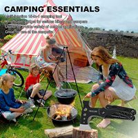 Accessoires de camping Survival Multitool Hache Marteau Hache pince avec allume-feu