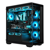 Boîtier PC Noir Haut de Gamme AntarcChill, Boîtier de Bureau Générique SPCC ATX Micro ATX Mini ITX, Boîtiers et Tours d'Ordinateur de Jeu