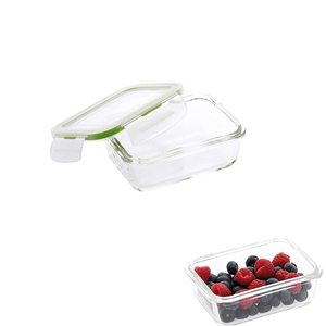 Contenitore rettangolare in vetro ermetico da 330 ml. 13,9 x 10,5 x 5,6 (altezza) cm. - Product Image 5