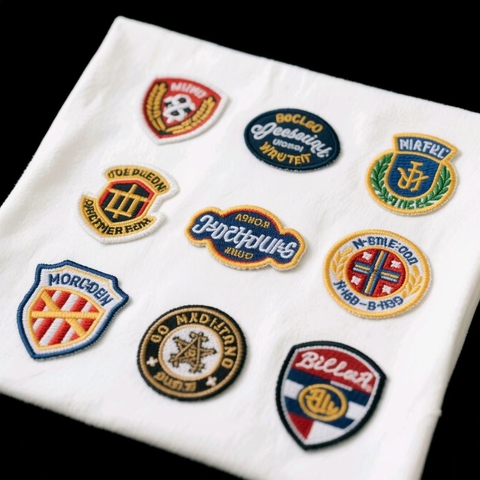 Customizable Bulk Heat Press 3D Flower Embroidered Patch PU Fabric Applique Badges with Logo Sew Iron-On for Clothing