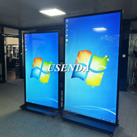 Pantalla completa de 75, 86 y 98 pulgadas, 4K, todo en uno, sistema táctil de Windows, tótem de quiosco, pantalla publicitaria, señalización y visualización digital de vídeo