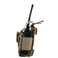 Étui tactique pour radio, pochette pour interphone, sac MOLLE robuste, fermeture à bouton unisexe, chasse, polyester, fabriqué en Chine