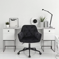 Chaise de bureau ergonomique moderne et commerciale avec rotation à 360 degrés, réglage en hauteur et inclinaison pour les réunions de bureau et les études