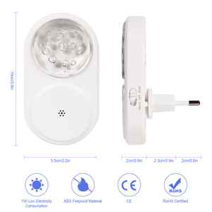 Modern Square Mini LED <b>Wall</b> <b>Plug</b>-in Bedroom Bed Lamp for Kids Baby <b>with</b> RGB <b>Lighting</b> Dimmable & DIY Design - Product Image 3