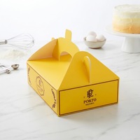 Boîte à gâteau d'anniversaire en gros, personnalisée, en carton épais, carrée, pour emballage de gâteaux, boîte à dessert portable