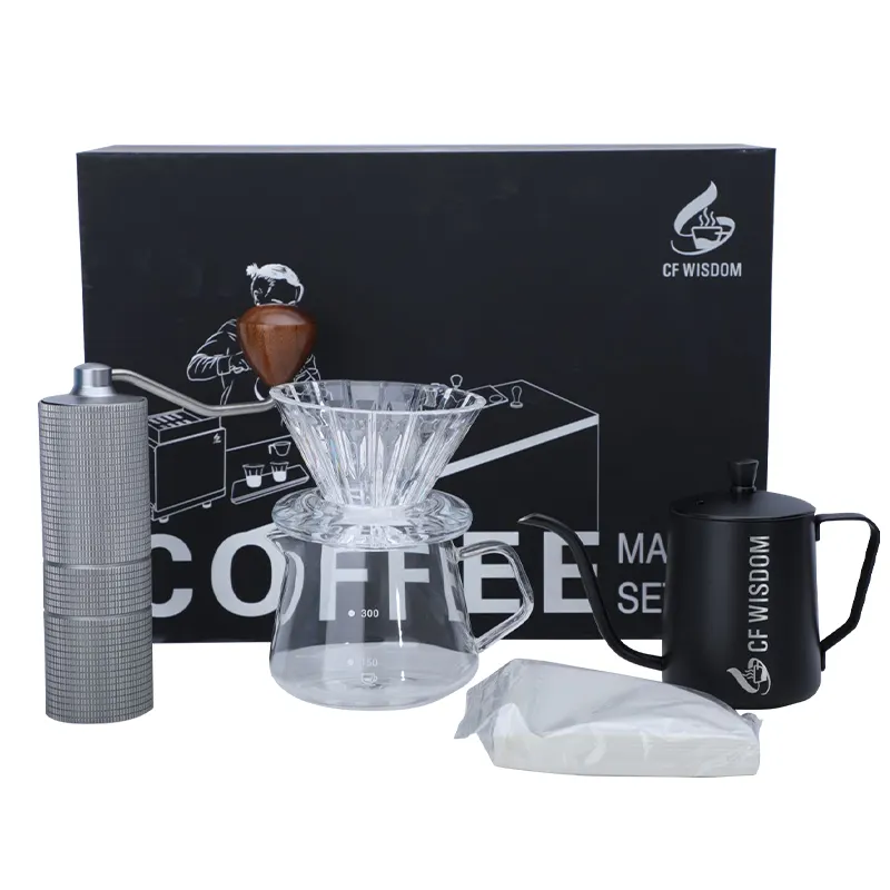 CF saggezza TS14 nuovo prodotto 2021 a forma di V Set regalo 60 sacchetti di caffè confezione regalo versa sopra la caffettiera accessori da cucina