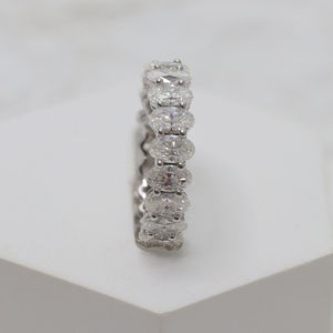 Paston Custom <span class=keywords><strong>Moissanite</strong></span> Ringen 3*5Mm D Vvs Ovale <span class=keywords><strong>Moissanite</strong></span> Eternity Ring S925 Sterling Zilver/<span class=keywords><strong>K</strong></span> Goud <span class=keywords><strong>Moissanite</strong></span> Ring - Product Image 4