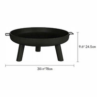 Réchaud à gaz portable RELENSO de 30 pouces pour jardin extérieur, style européen et américain, en métal avec revêtement en poudre, pour cour et allée, avec allumage