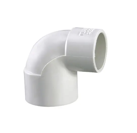 Werksproduktion Großhandel individuell kunststoff original 1/2 pvc rohr armaturen 90 verringerung elbow rohr und armaturen