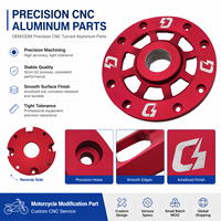 Disque à bride rouge anodisé en alliage d'acier inoxydable usiné CNC sur mesure 3/4/5 axes pour pièces de modification automobile et aéronautique