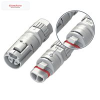 Conector Eléctrico Redondo Hembra de 2 Pines, 10A, 450V CA, IP68 Personalizado para Iluminación LED Exterior