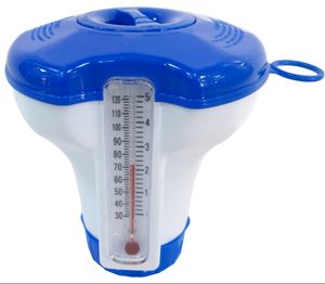 Dia.5 inch zwembad chloortabletten drijver, drijvende chemische dispenser met thermometer - Product Image 1