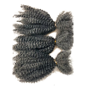 Vente en gros de qualité supérieure 100% cheveux humains en vrac afro crépus pour dreadlocks extensions bouclées et serrures 8 "-20" - Product Image 1