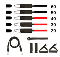 Bandes élastiques d'exercice avec logo personnalisé avec poignées et ancre de porte Barre de Pilates de musculation réglable avec bandes de résistance