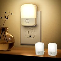 Lampes de nuit miniatures LOHAS à brancher, luminosité réglable, capteur de lumière crépusculaire, veilleuse LED pour chambre à coucher, couloir