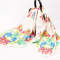 Écharpes en Soie Pure pour Femmes, Imprimées sur un Seul Côté, 90x90cm, Nouvelle Collection Populaire, Haute Qualité, Vente en Gros/Sur Mesure
