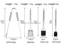 Ensemble d'outils de barbecue en acier inoxydable, accessoires de grillade, kit barbecue avec sac de transport gratuit