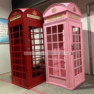 LFB1646 Ensemble <span class=keywords><strong>de</strong></span> cabines téléphoniques avec fleurs artificielles pour décoration <span class=keywords><strong>de</strong></span> mariage et <span class=keywords><strong>de</strong></span> salon d'hôtel. - Product Image 5