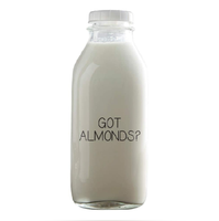 Bouteille en verre de lait En Gros design personnalisé bouteille de jus 100ml 300ml 500ml 1000ml frais lait bouteille en verre avec couvercle
