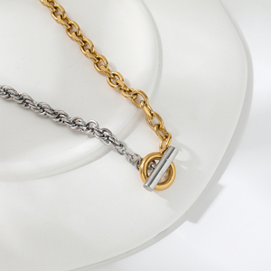 Collar de Acero Inoxidable con Diseño de <span class=keywords><strong>Trébol</strong></span> de Cinco Hojas Marrón, Elegante, de Grado Marino, Confiable y Oculto, con Gran Capacidad de Producción - Product Image 5