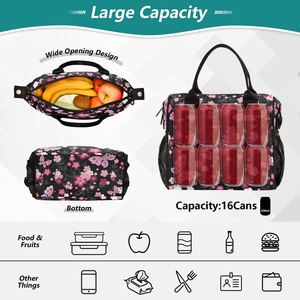 Customs logo Print Portable School Children Cartoon Lunch Box Bag with Shoulder Strap Large Size Cooler Bag - Product Image 5