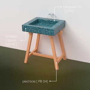 Vasque Profil Semi-Precious Stone <b>Terrazzo</b> Basin Hotel Grade <b>Sink</b> Shallow Basin Available In All Colors - Product Image 3