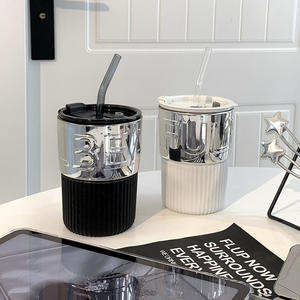 Tasse à café en verre bambou haut de gamme, design élégant, tasse à lait de luxe légère, verre à paille domestique, tasse à thé - Product Image 6