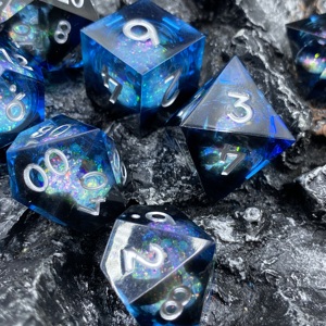 Dés à bord pointu donjons et dragons jeu de dés à noyau liquide dés - Product Image 4