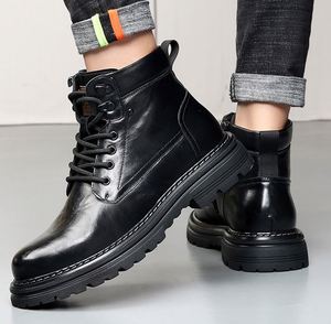 2026 Viral Men's Full-Grain Leather Ankle <b>Boots</b> | Winter Fur-Lined Waterproof Lightweight Workwear High-Top Design for <b>Boots</b> - Product Image 1