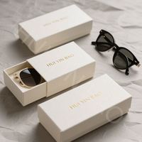 Boîtes d'emballage personnalisées de luxe pour lunettes de soleil, étuis à lentilles de contact, coffrets cadeaux en carton, ensembles de lunettes de soleil VR en cuir, boîtes à lunettes en papier