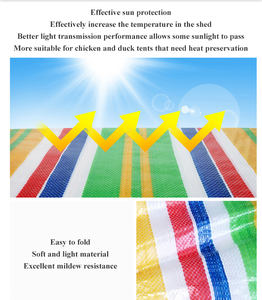 निविड़ अंधकार 100g 115g पीई तिरपाल इंद्रधनुष रंग धारी टीएआरपी - Product Image 3