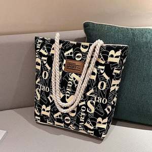 I-0666 <b>Large</b> Capacity Canvas <b>Bag</b> Shopping <b>Bags</b> Canvas Women's <b>Tote</b> <b>Bags</b> - Product Image 2