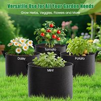Sacs de culture pour pommes de terre TAK noirs et verts de 10 gallons avec rabat, sacs de culture en tissu durable, pots de jardinage, sacs de culture pour légumes