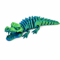 Figurine de crocodile articulée à bouche ouverte en plastique imprimé en 3D, jouet anti-stress à mâchoire mobile, décoration de bureau, cadeau reptile unisexe