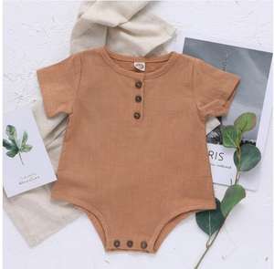 Ropa Orgánica para Bebés, Body Certificado GOTS, Mameluco de Lino sin Espalda para Bebés - Product Image 2