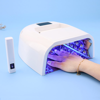 Lampe à ongles LED UV sans fil Coolbeauty 128W haute puissance, hybride Pro Cure Gel 2 en 1, mini, pour salon, usage professionnel, séchage rapide