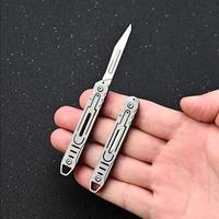 Machines en acier inoxydable pliant scalpel médical couteau pliant EDC extérieur déballage couteau de poche avec 10 pièces lames remplaçables