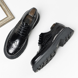 Zapatos Oxford de Hombre con Cordones, de Cuero Genuino, Punta Cuadrada, Estilo Coreano, Formales, Hechos a Mano, Antideslizantes, Transpirables y Ligeros - Product Image 6